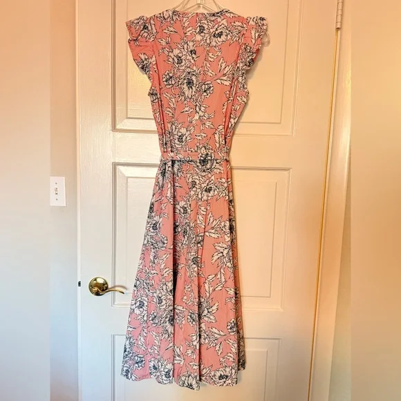 Tommy Hilfiger Pink Floral V-Neck Maxi Dress - Picture 6 of 6
